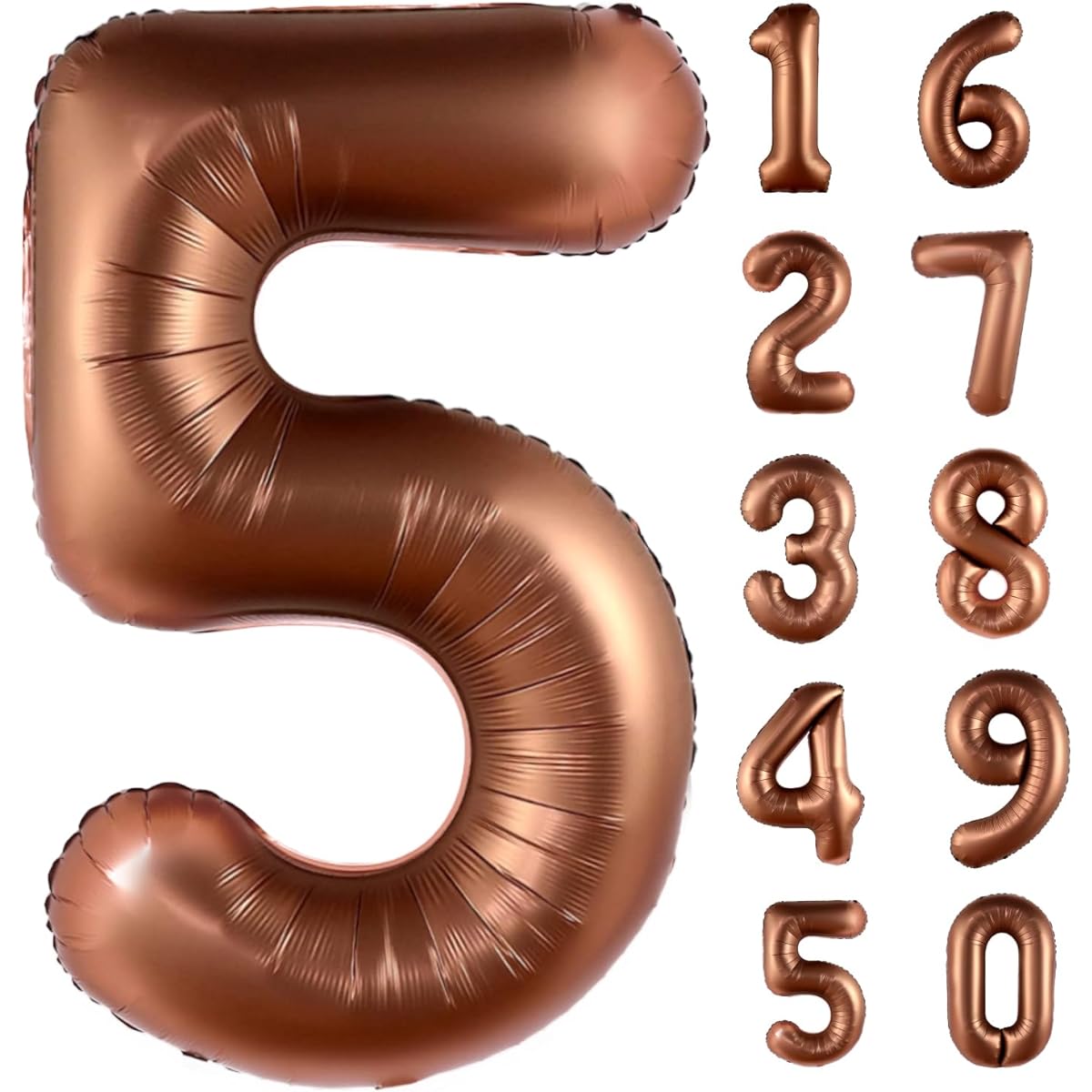 Number balloon coffee brown-5