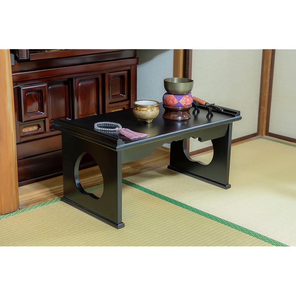 Seiei [Paulownia Foldable Sutra Desk OS-1 76751] Buddhist Altar, Sutra Desk, Offering Desk, Buddhist Altar Supplies, Buddhist Altar Desk, Offering Stand, Modern Writing Desk, Foldable, Natural Wood, Paulownia
