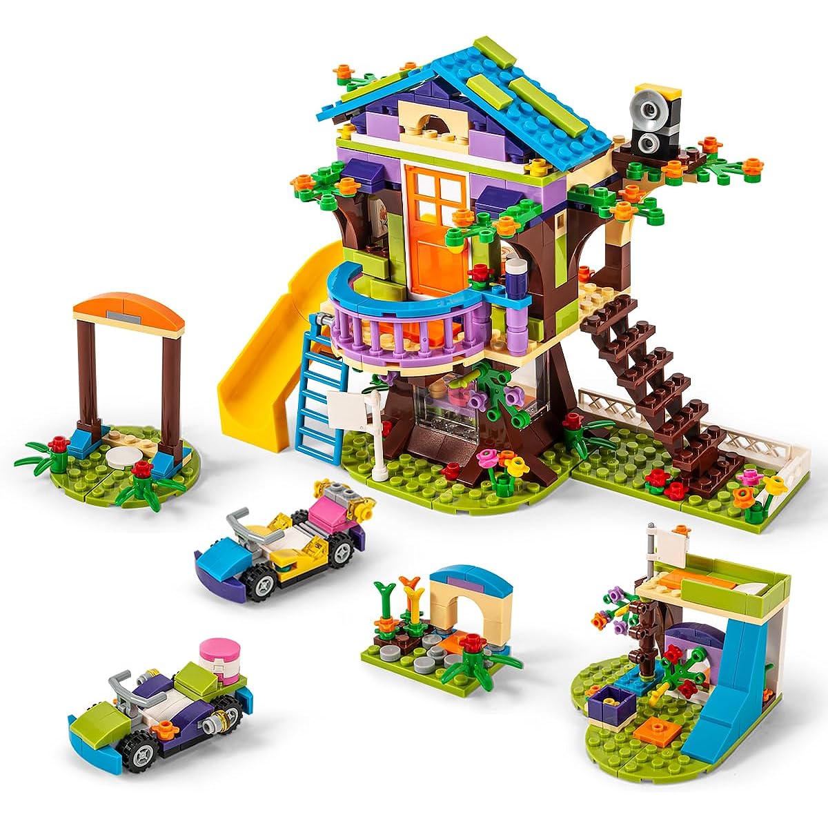 GOTIMON Girls Building Blocks Dream House Toy Mystic Camp Treehouse Set Gifts for Adults and Kids (587 Pieces)