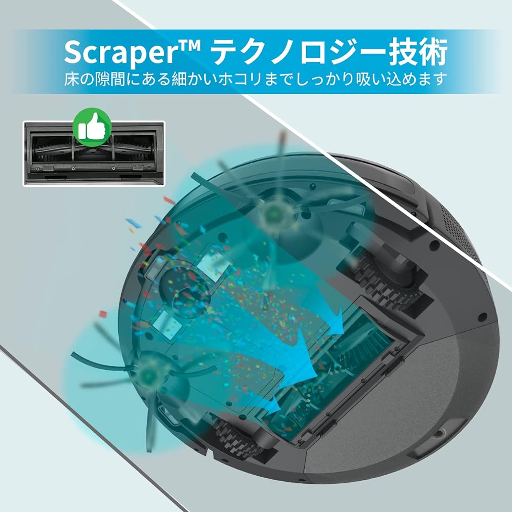 Robot Vacuum Cleaner, 2800Pa, Powerful Suction, Cleaning Robot, Robot Cleaner, Volume Adjustment, Quiet, 120 Minutes, WiFi App Compatible, Remote Control, Alexa Compatible, Automatic Charging, Fall Prevention, Collision Sensor, Automatic Vacuum Cleaner,