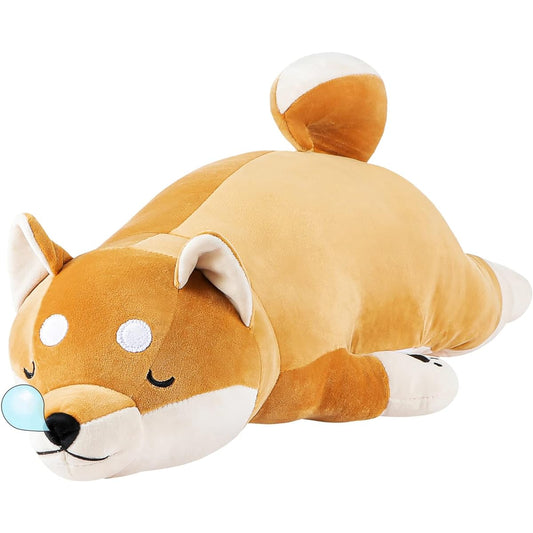 28" Giant Shiba Inu Stuffed Animal Plush Toy Dog Stuffed Animal Shiba Inu Pillow Large Animal Hug Pillow Soft Corgi Plush Sleeping Puppy Doll Gift for Teens Adults Home Office Birthday Decor