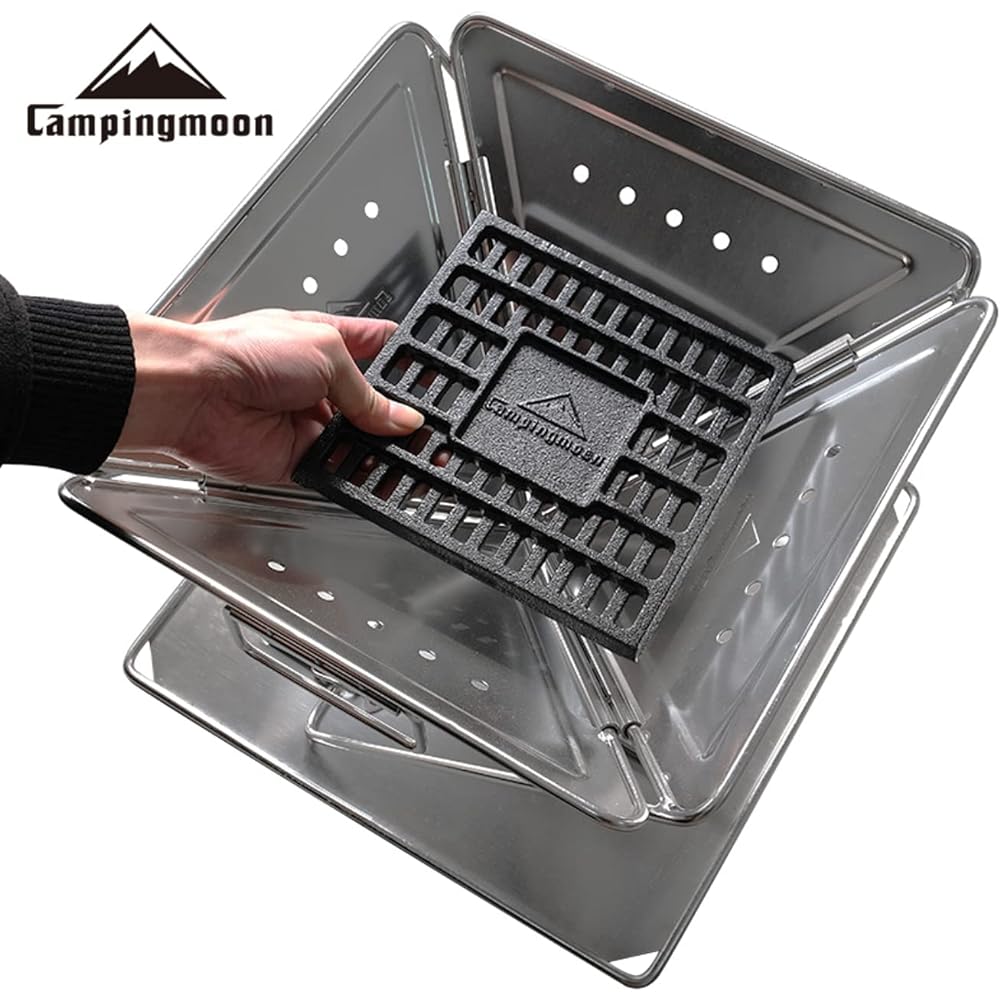 Camping Moon (CAMPING MOON) Bonfire stand Charcoal bed Cast iron Rostle (T-250 (25x25cm))