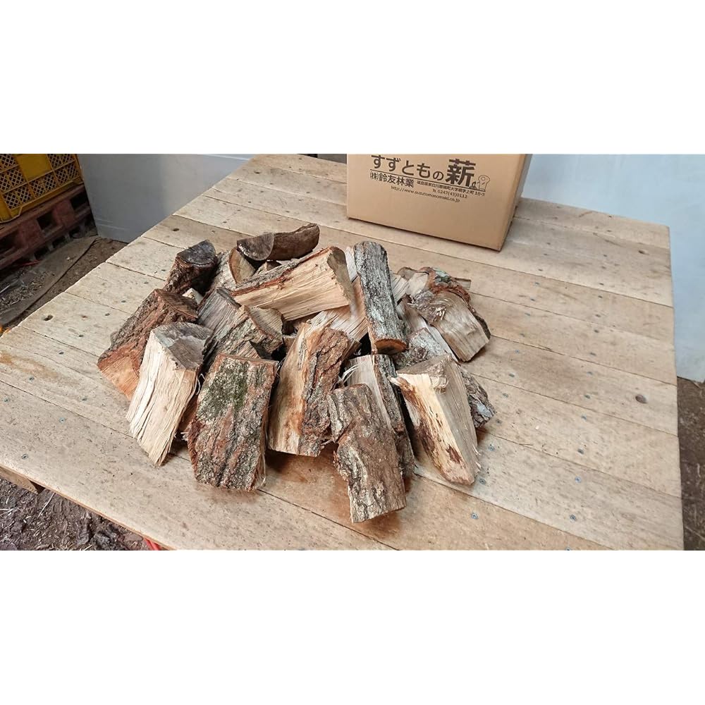 Length 17.5cm "Short" hardwood firewood [Suzutomo Forestry] (Capacity approx. 28L [Weight around 12kg])