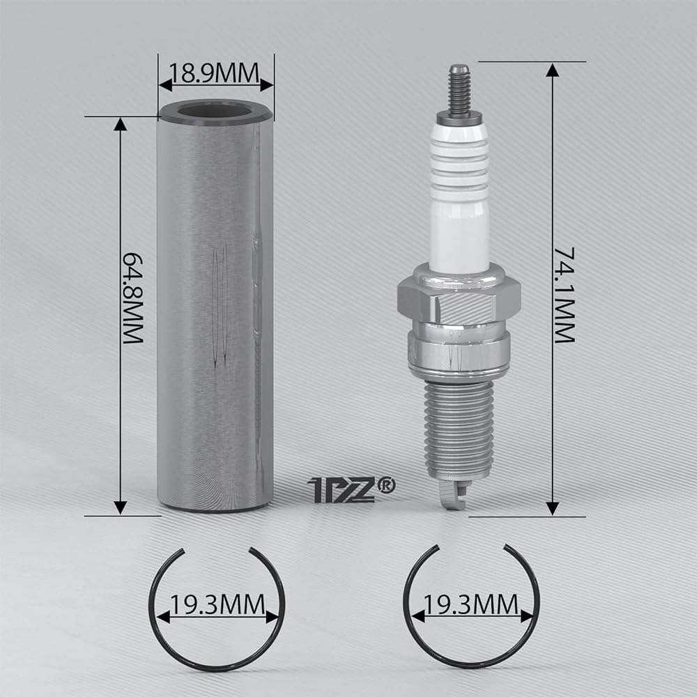 1PZ PCT-Y4B Engine Piston Cylinder Top End Kit (Silver) Replacement for Yamaha Big Bear Warrior Grizzly Raptor Bruin Wolverine 350 1987-2011 1UY-11310-03-00 5YT-11310-00-0