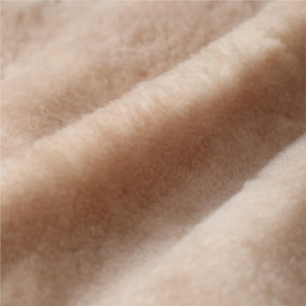 nishikawa [Nishikawa] Wool Bed Pad, Single, Washable, Wool, Warm, Long Pile, Doesn't Slip, Comes with Rubber on Four Corners, Itelier, Made in Japan, Beige, CM02202010