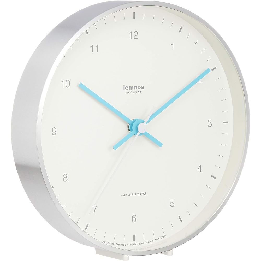 Lemnos Hanging Analog Radio Clock Mizuiro Aluminum White MIZUIRO LC07-06 WH Lemnos