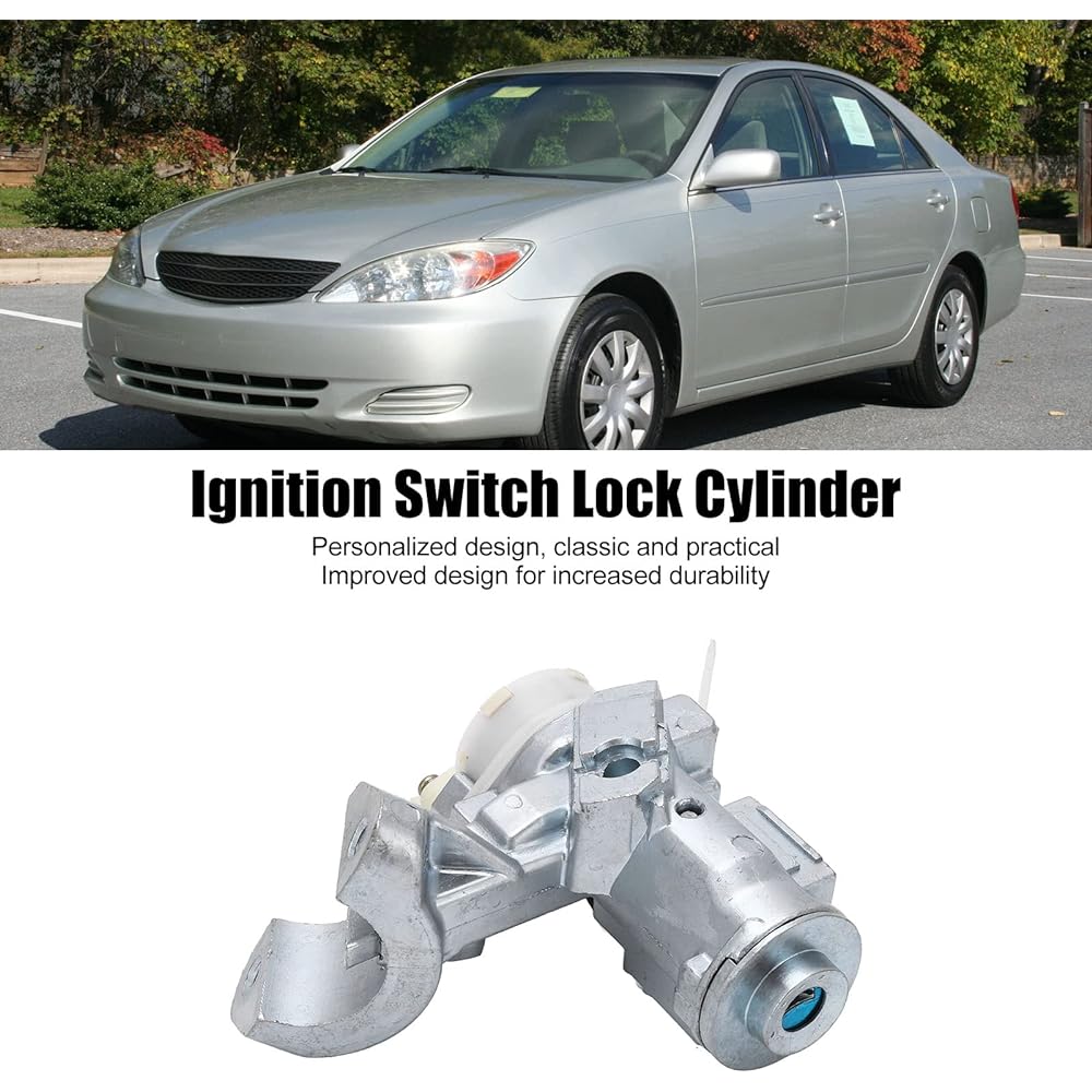 Ignition Lock Cylinder Key Set Ignition Switch Lock Cylinder Long Durability Rust Proof with 2 Keys