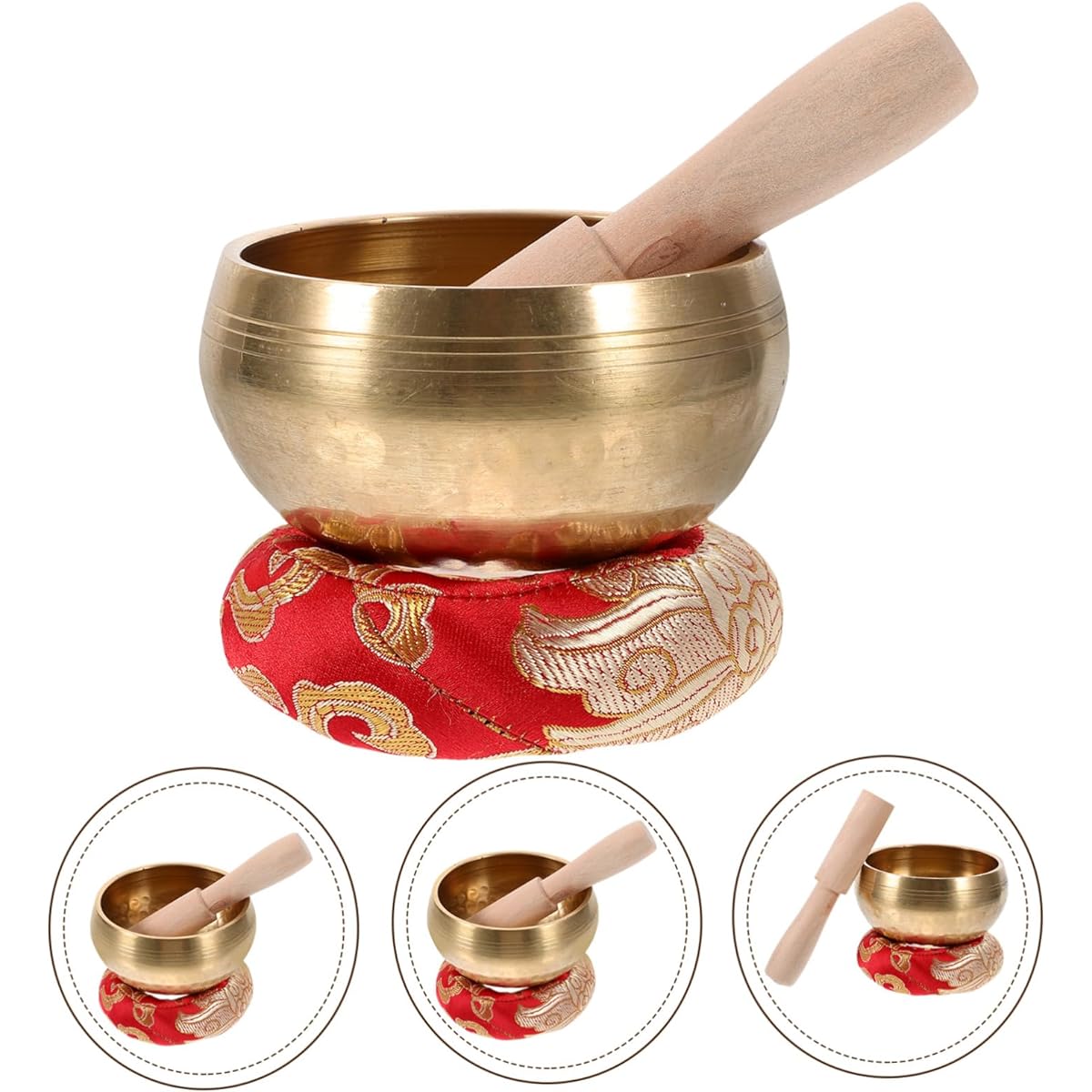 VICASKY Set of 5 Buddha Sound Bowls Tibetan Mallets Healing Sound Bowls Relaxation Bowls Tibetan Singing Bowls Music Bowls Buddha Singing Bowls Musical Bowls
