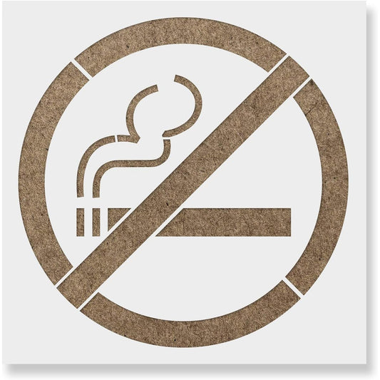 No Smoking Stencils - Reusable Stencils for Coloring Books - Mylar Stencils for DIY Projects and Crafts