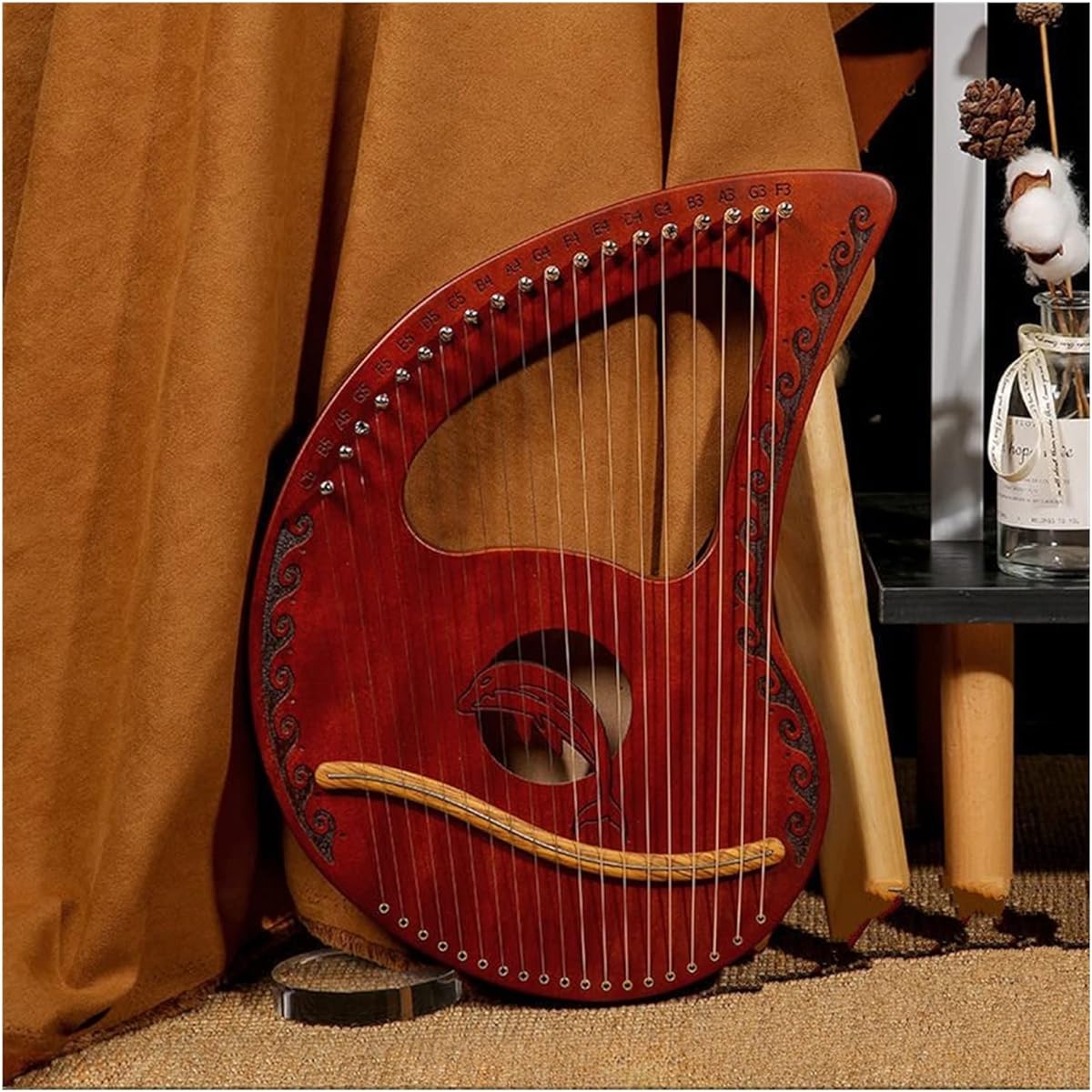 WowZza Lyra Harp Wooden Handmade Portable Mini Musical Instrument for Beginners Lyra Harp/1