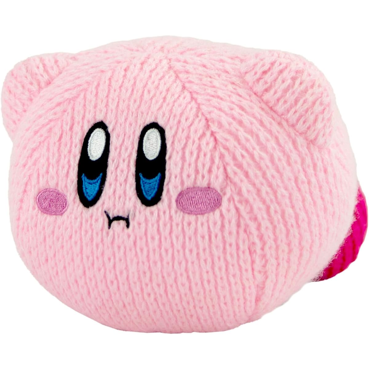 TOMY Nuiguru Knitted Kirby Plush Toy - Hovering Kirby - Knitted Plush Toy - Collectible Stuffed Animal - Soft and Cute Plush Toy and Valentine's Day Gift for Kids - 6 Inch