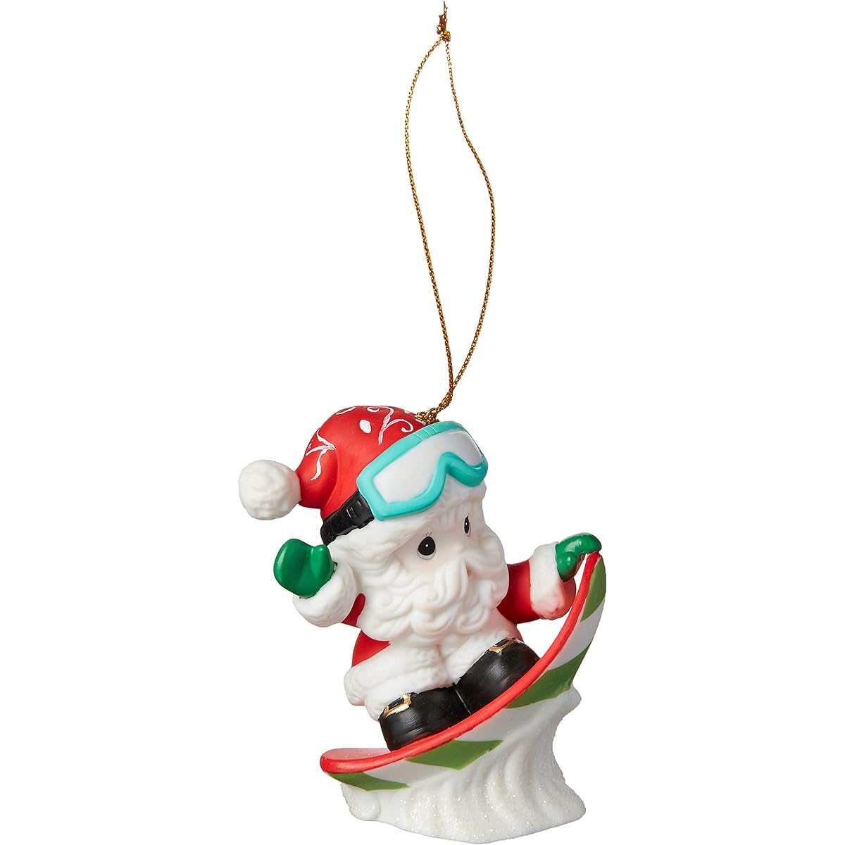 Precious Moments Holiday Fan Christmas Santa Bisque Porcelain 191033 Ornament One Size Fits Most Multi