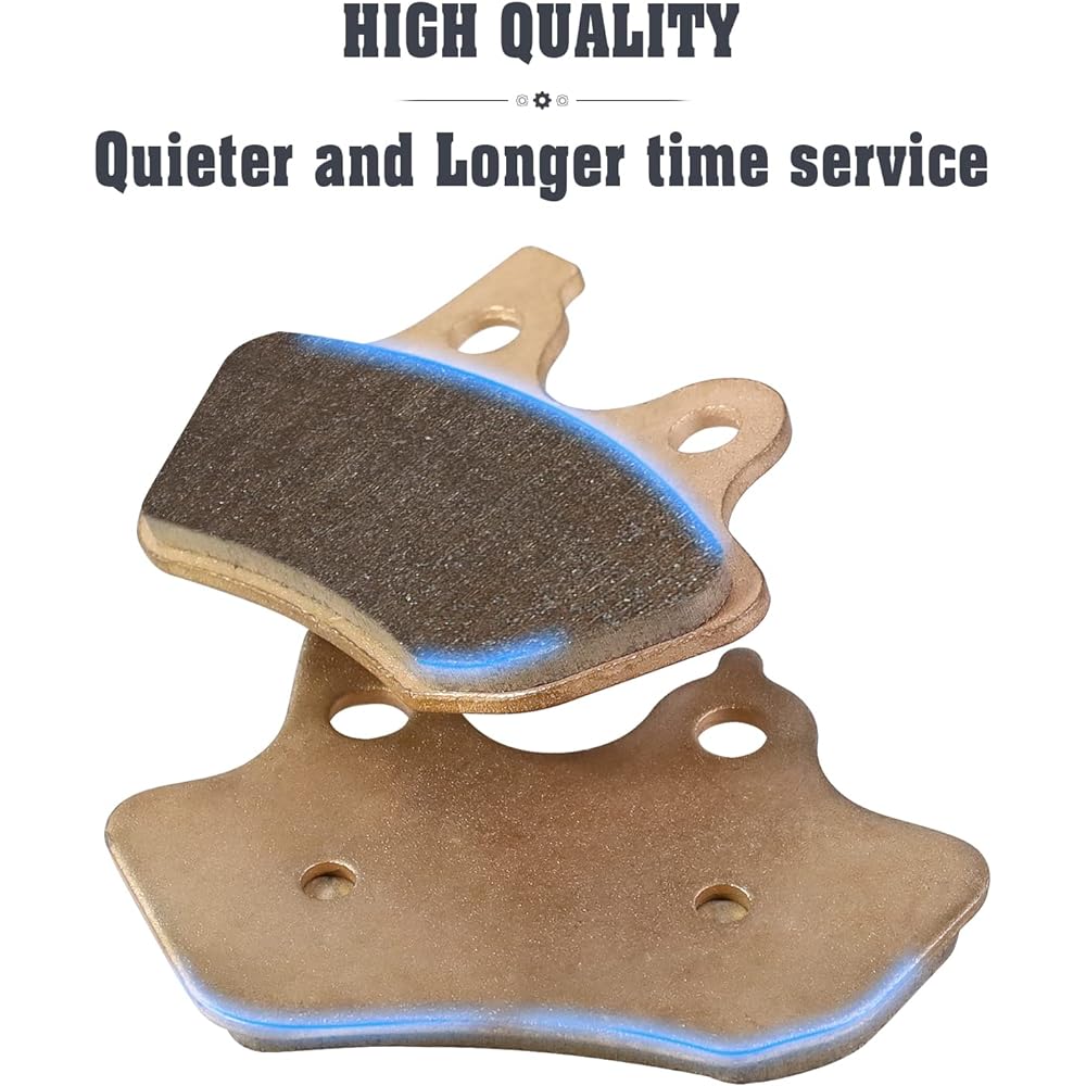Sollon Sintered Brake Pads Front and Rear for Harley-Davidson Touring Road King Classic Road Glide Electra Glide Standard Low Rider Wide Glide Super Glide Electra Glide Ultra Classic
