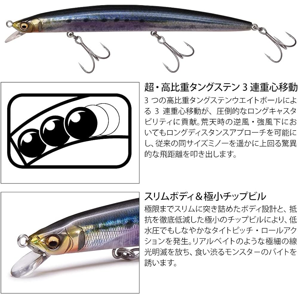 Megabass Cookai SLIM 140 GP Sparkling Chart Head