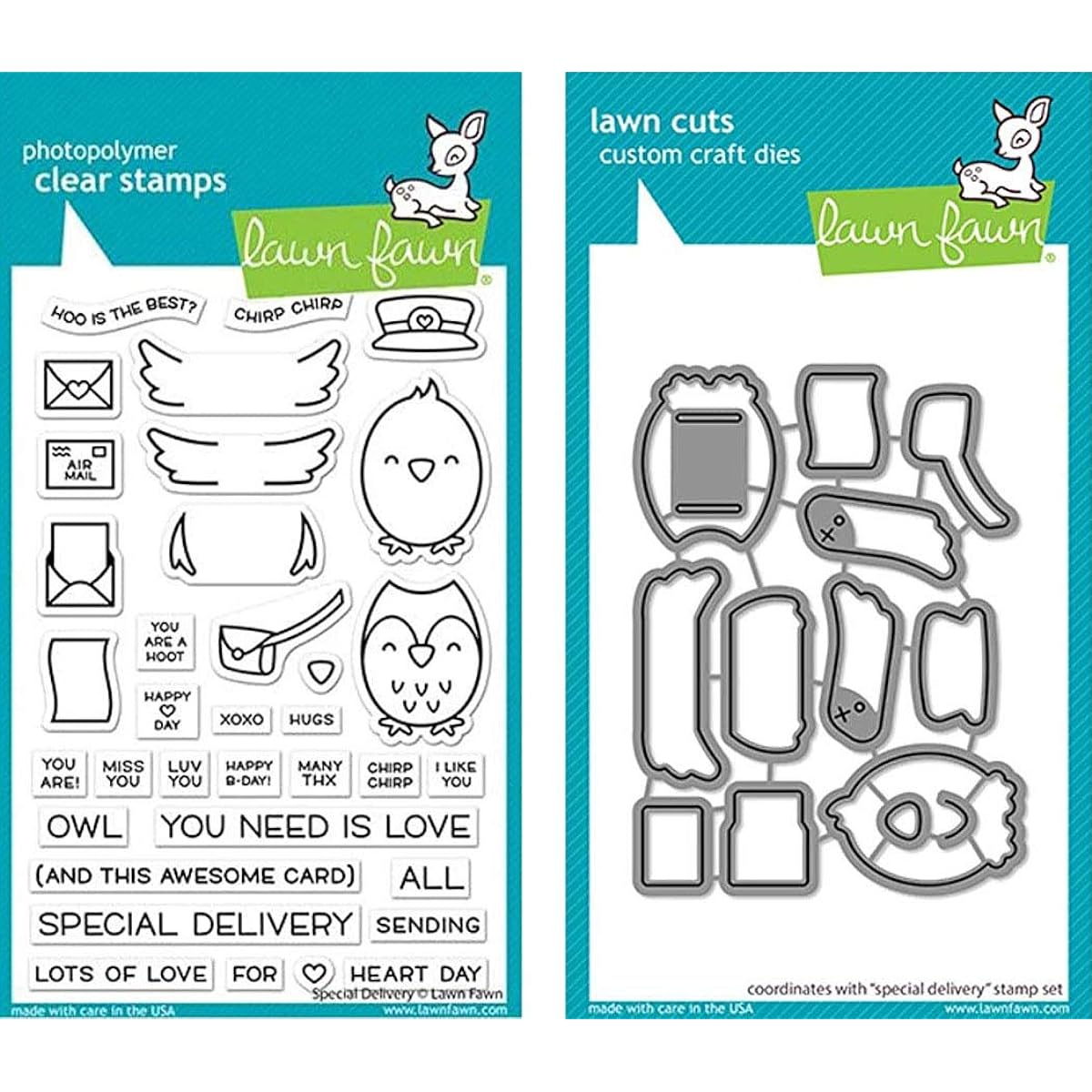 Lawn Fawn - Express Delivery - Stamps and Dice - 2 Item Bundle