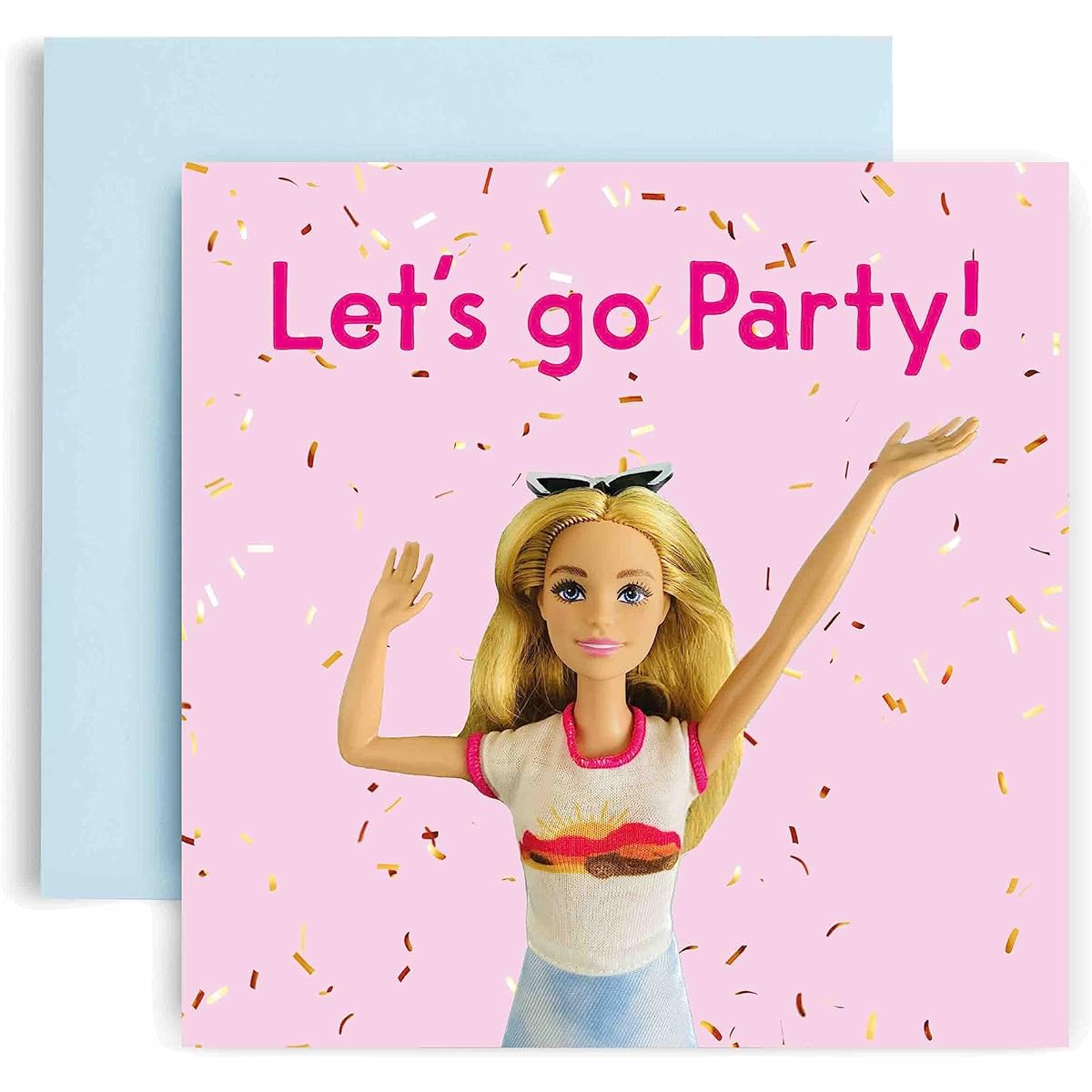 Huxters Birthday Cards for Women - Awesome Barbie Card for a Special Friend Birthday Mother's Day - Friend Birthday Card with a Nice Green Envelope - Funny Birthday Card (Pink)