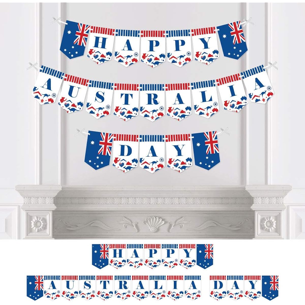 Big Dot of Happiness Australia Day - G'Day Mate Aussie Party Bunting Banner - Party Decorations - Happy Australian Day