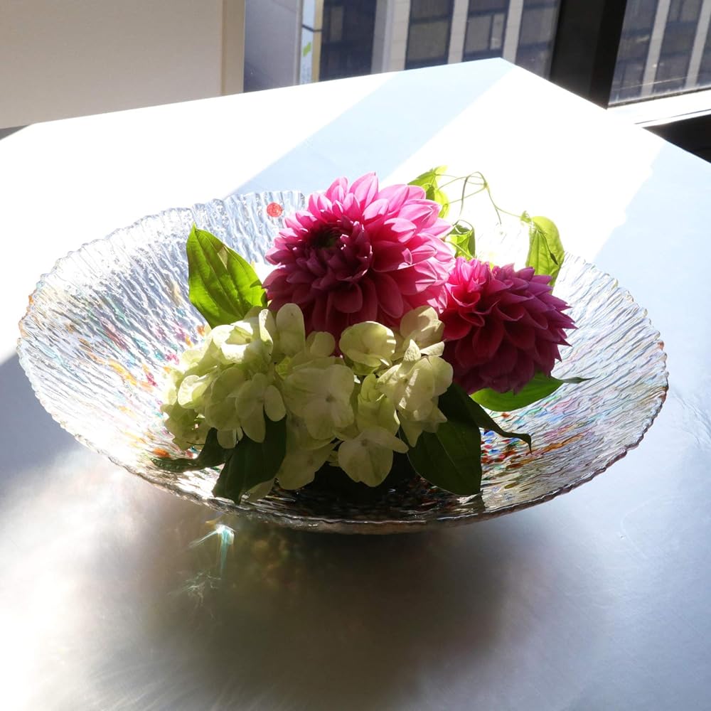 ADERIA Tsugaru Vidro Water Basin Nebuta Made in Japan Vase Flower Vase Stylish Glass Vase Container Flower Dried Flowers Ikebana Present Gift Present Father's Day Mother's Day Sixtieth Birthday Interior Handmade Flower Arrangement F71841
