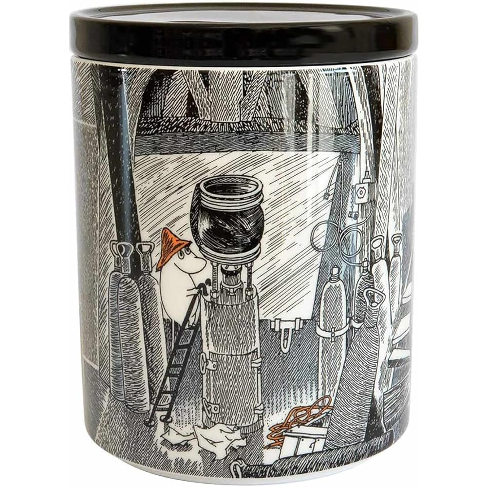 [Regular Imported Product] Moomin (Moomin by ARABIA) Jar with Lid Storage Container 1.2L True to It's Origin 1024603