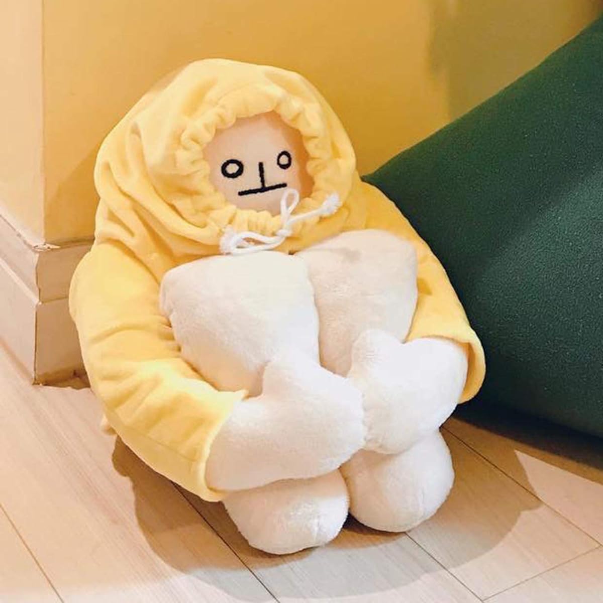 helegeSONG Plush Banana Man Toy with Magnet Funny Man Doll Decompression Toy Birthday Multicolor