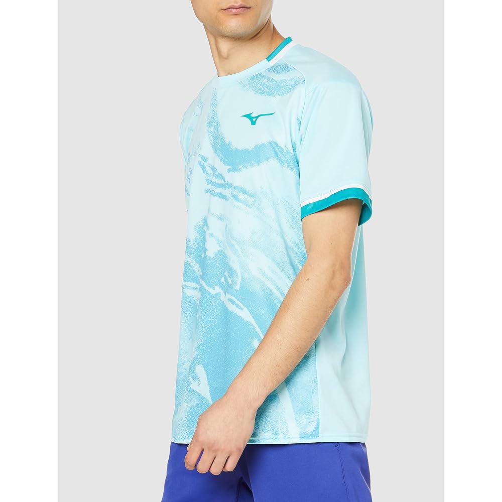 [Mizuno] Badminton Wear Game Shirt Short Sleeve Sweat Absorbent Quick Drying 72MAA002