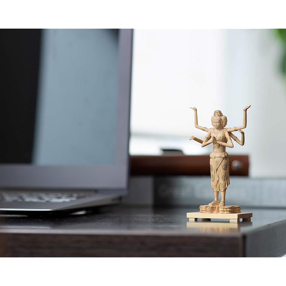 Tiny Buddha Ashura (Wooden: Boxwood)_Wood Carving Buddha Statue Buddha Statue World (GSB Ashura