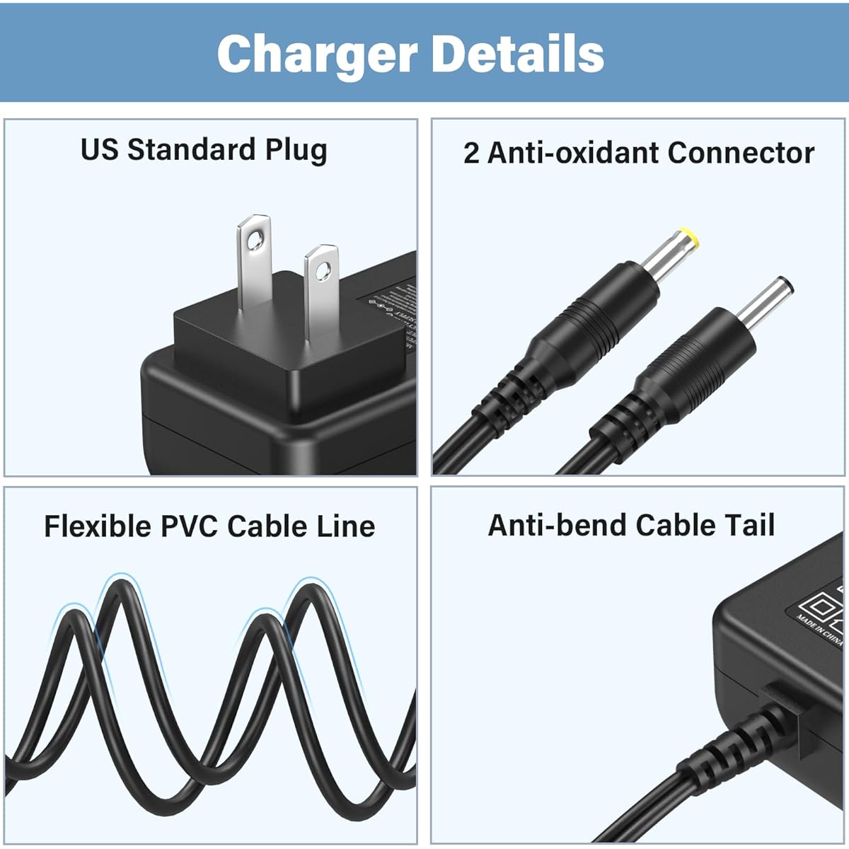 HIENADTOR 14V Charger for Acoustic Research AWSF100 AWSEE3 AWSF100BK AWSEE3BK WSEE320 BLJ15W140100P1-U Portable Wireless Speaker AC DC Power Adapter Cord for Acoustic Research AWSF100 6ft with UL