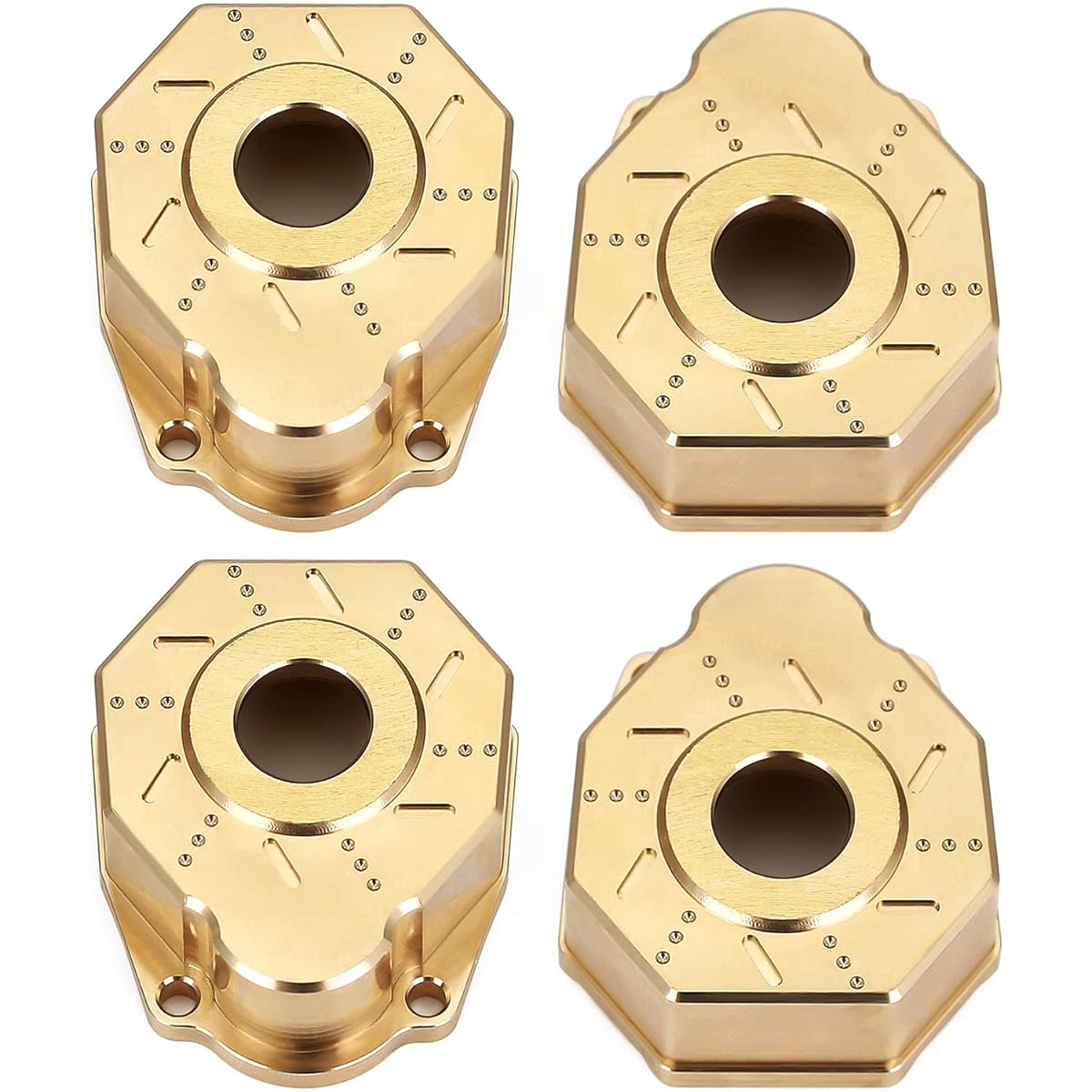 INJORA RC Heavy Brass Counterweight Portal Drive Housing Steering for 1/10 RC Crawler TRX-4,4 pieces