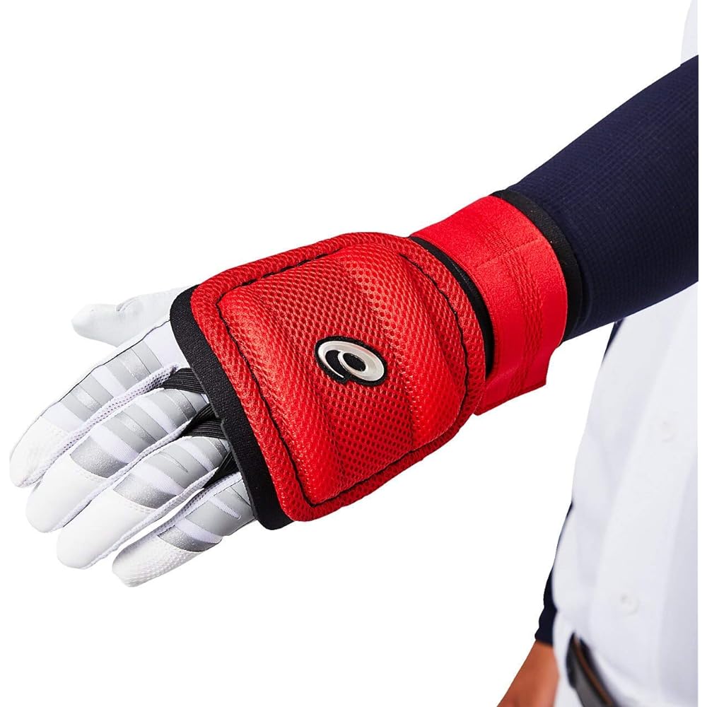 ASICS Baseball Hardball Gauntlet Guard for Left and Right Use 3123A471 3123A471.601 Red x Black F