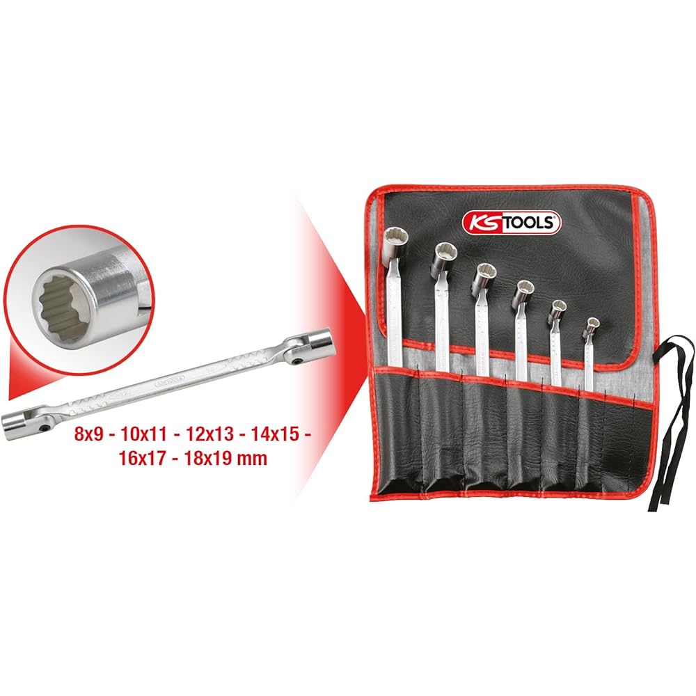 KS TOOLS CLASSIC Double revolving head spanner set 6 pcs 517.0310