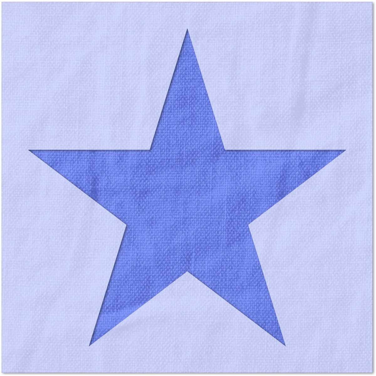 StencilStop Simple Star Stencil - Reusable for DIY Projects, Painting, Drawing, Crafts - 14mil Mylar Plastic (18 x 18 inches)