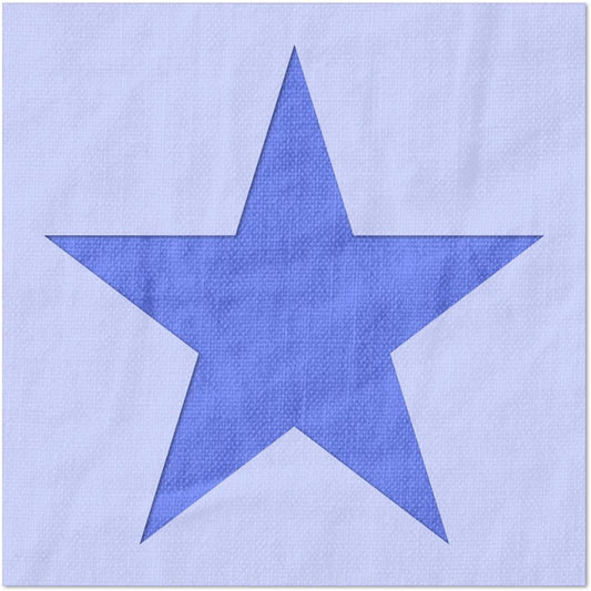 StencilStop Simple Star Stencil - Reusable for DIY Projects, Painting, Drawing, Crafts - 14mil Mylar Plastic (18 x 18 inches)