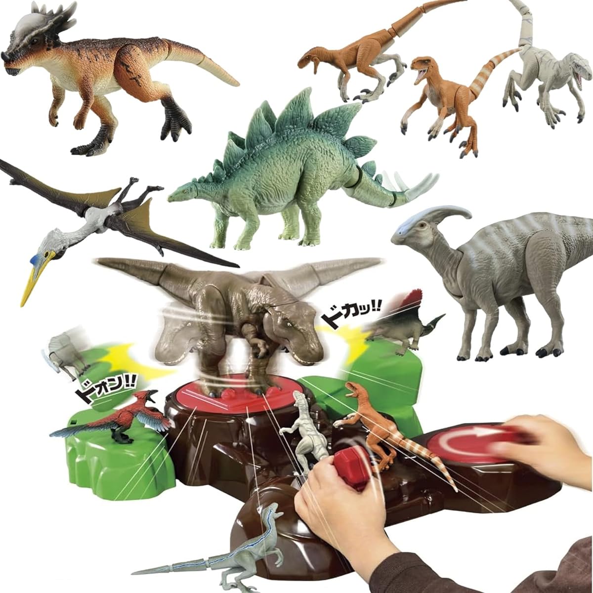 Takara Tomy Ania JW Kick it all away! The strongest T-Rex & 7 dinosaurs set