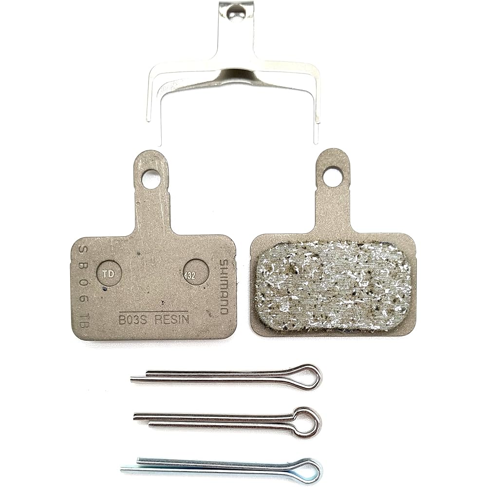 Shimano Disc Brake Pad B01S Resin & Presser Spring with Cotter Pin Set of 2