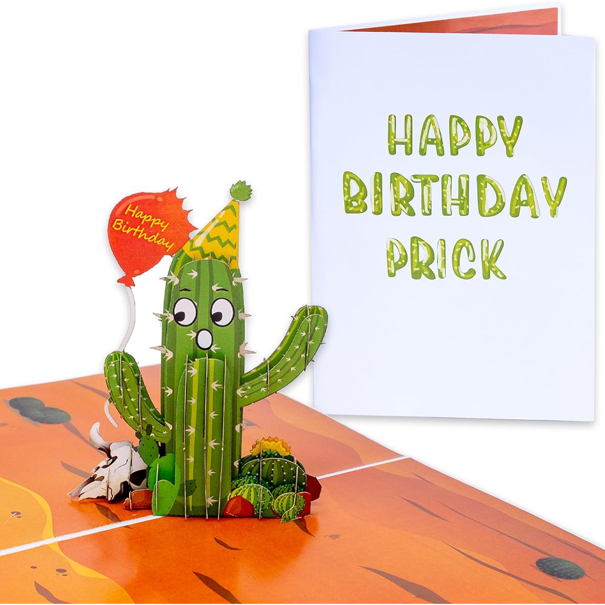 Dirty Pop Cards | Funny Pop Up Birthday Cards | 3D Pop Up Little Prick Cactus Birthday Card | Inappropriate Birthday Cards for Brother, Son, Sister, Friend, BFF | Rude Birthday Greetings for Nephew, Dad | 1 card 5 x 7 inches, 1 note paper, 1 envelope