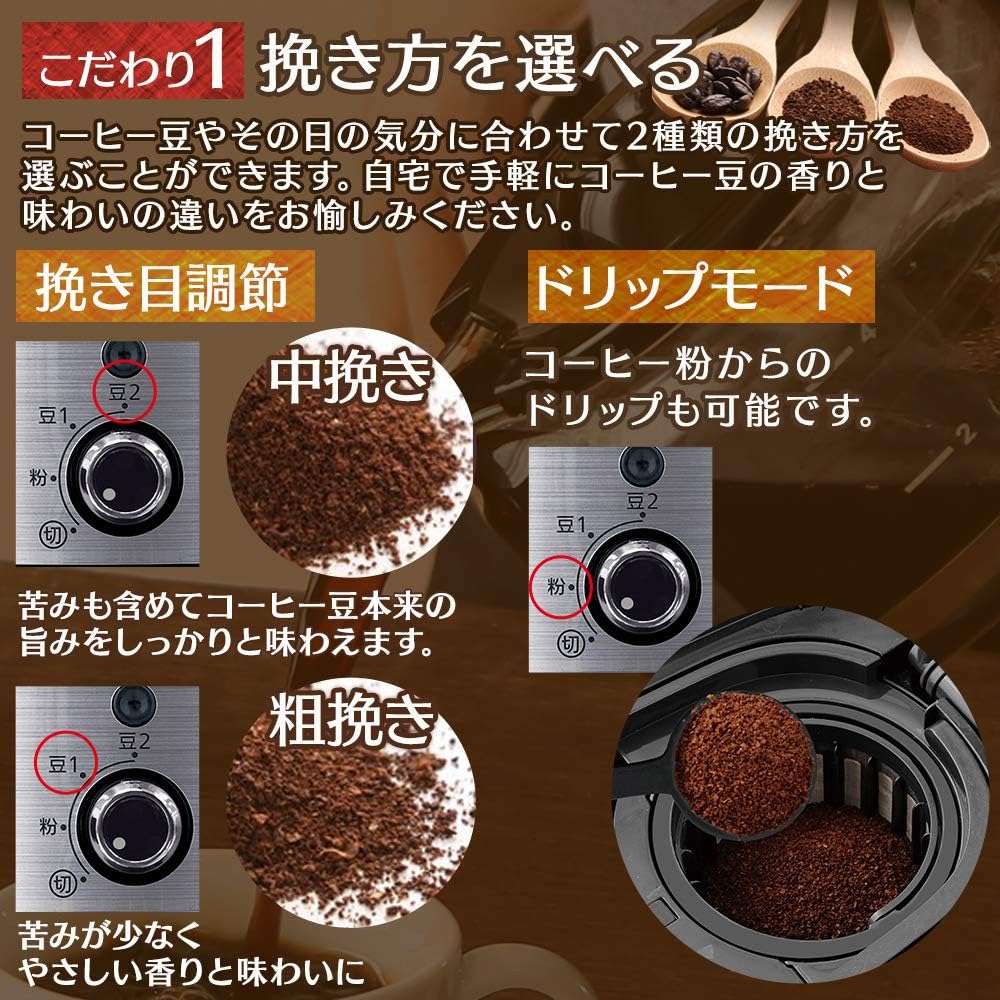 Iris Ohyama Coffee Maker Fully Automatic Mesh Filter Black BLIAC-A600-B