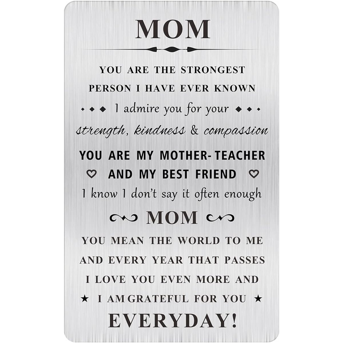 MOQIYXL Mom Christmas Card - You Mean the World to Me - Sentimental Gift for Mom, Birthday, Christmas, Mother's Day
