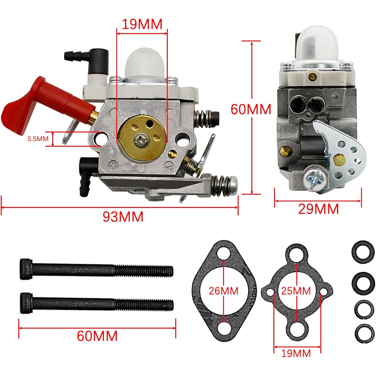 FLMLF Walbro Carburetor WT 997 668 Carb 1/5 HPI Baja 5B 5T SC Rovan King Motor Zenoah CY Motor