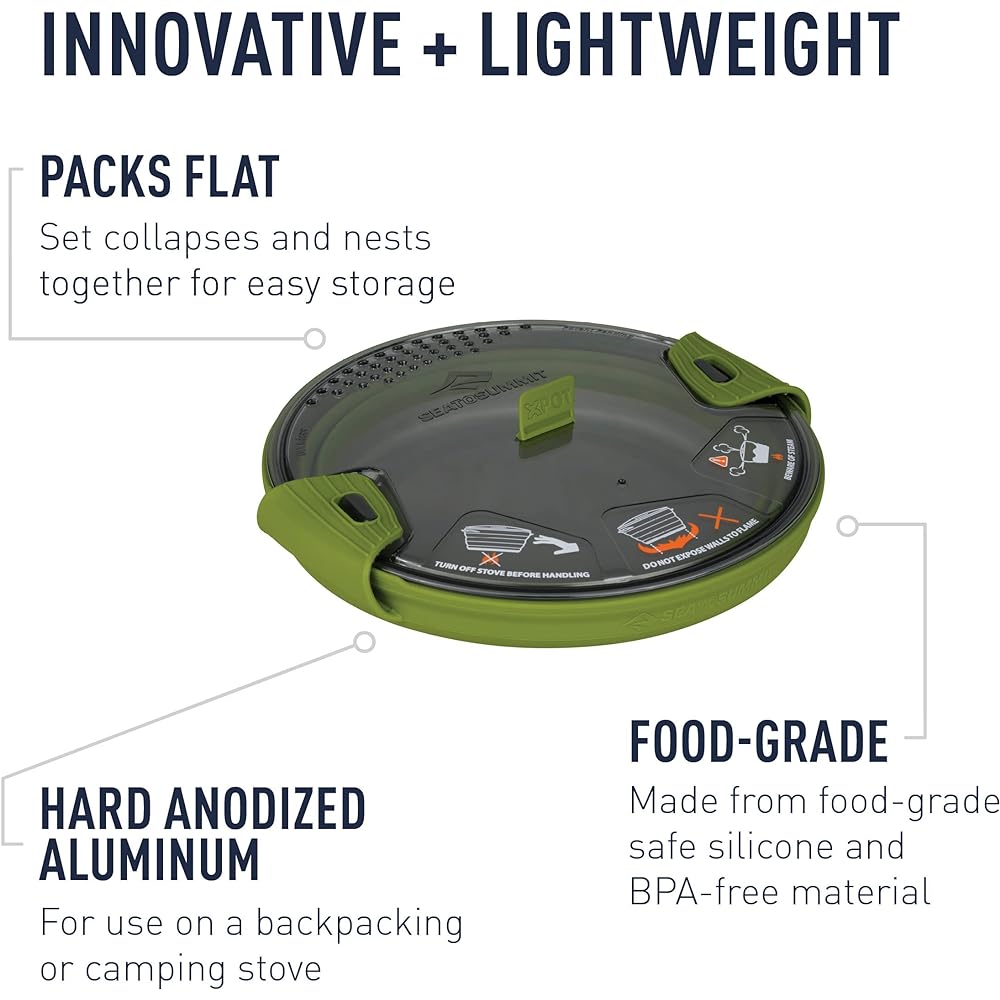 Sea to Summit X-Set 3-Piece Foldable Camp Kitchen Cookware Set