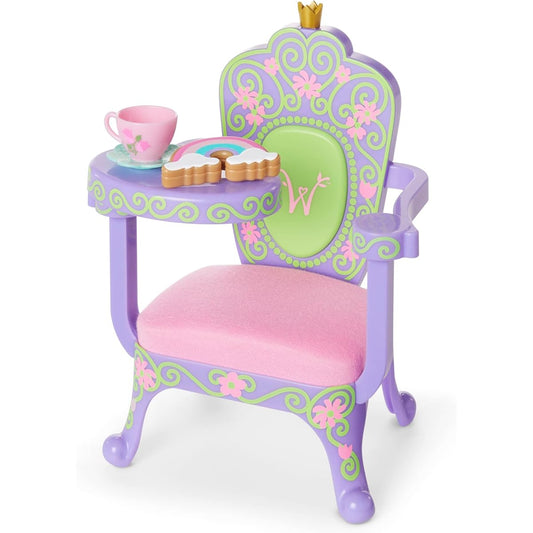 American Girl WellieWishers Ready to be Royal Desk Set for 14.5" Dolls, Purple Throne Desk, Gold Crown, Pink Fabric Seat Cushion, Ages 4+