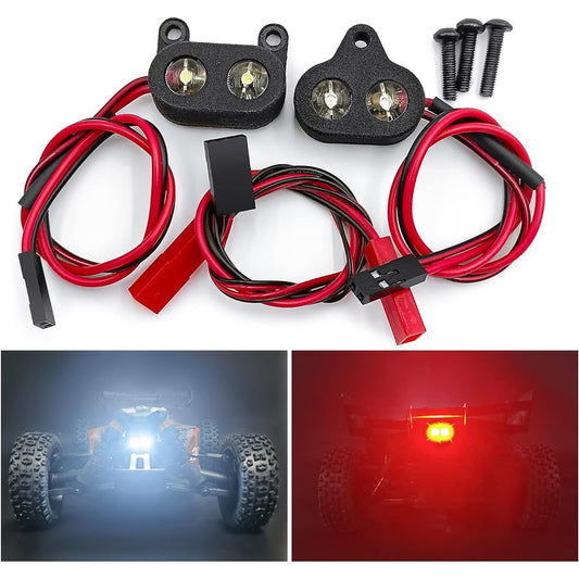 ARFIOWWY RC Front & Rear Light Set LED Headlights Taillights Upgrade Parts for ARRMA 1/8 Typhon BLX 3S