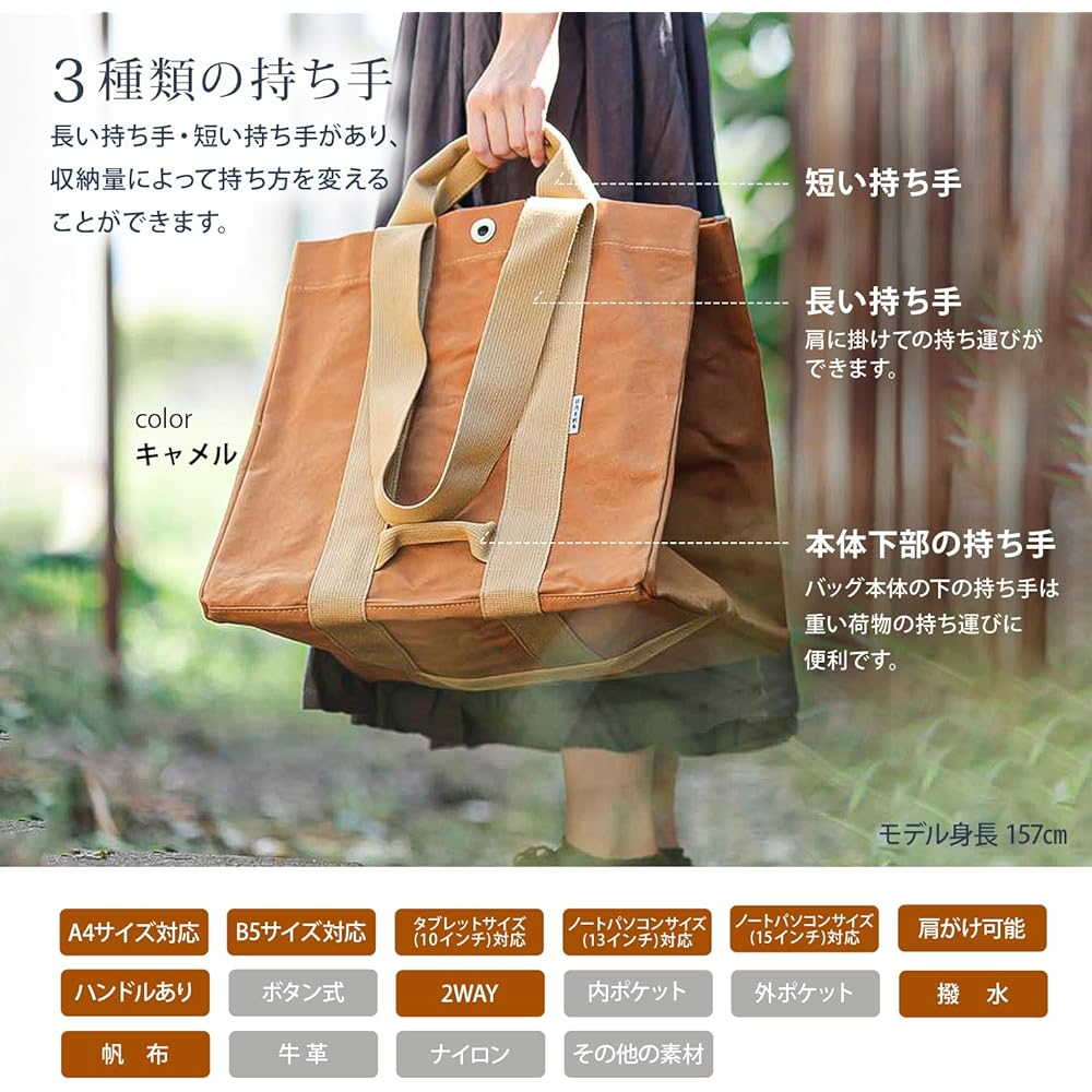 Hinomoto Canvas Outdoor Bag Firewood Bag Moss Green (Canvas/Water Repellent/Made in Japan) Can also be used for carrying drinking water and storing tools Height 39 x Width 39 x Depth 39 cm Firewood Bag Firewood Case