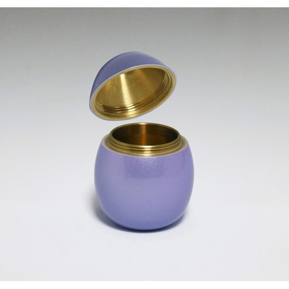 Soul Petit Pot Popo Mini Urn with Mobile Pouch for Sharing ashes Hand-held Memorial Portable Ashes Container Brass SoulJewelry (Deep Blue) 774 Blue