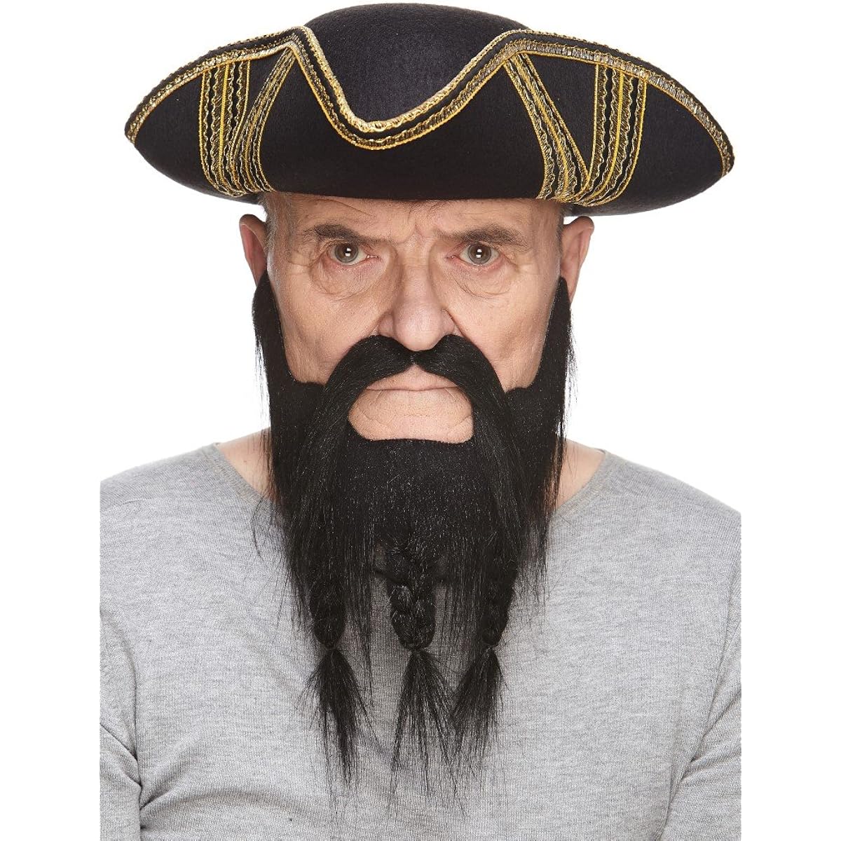[Mustache] Mustaches Braided Captain black beard and moustache [Parallel import goods]