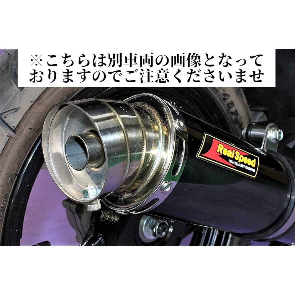 Realspeed Yamaha Cygnus X125 (SE12/SE44J) Domestic Model Bike Muffler Blade Stainless Steel Black Color Muffler RSP-BLA-208