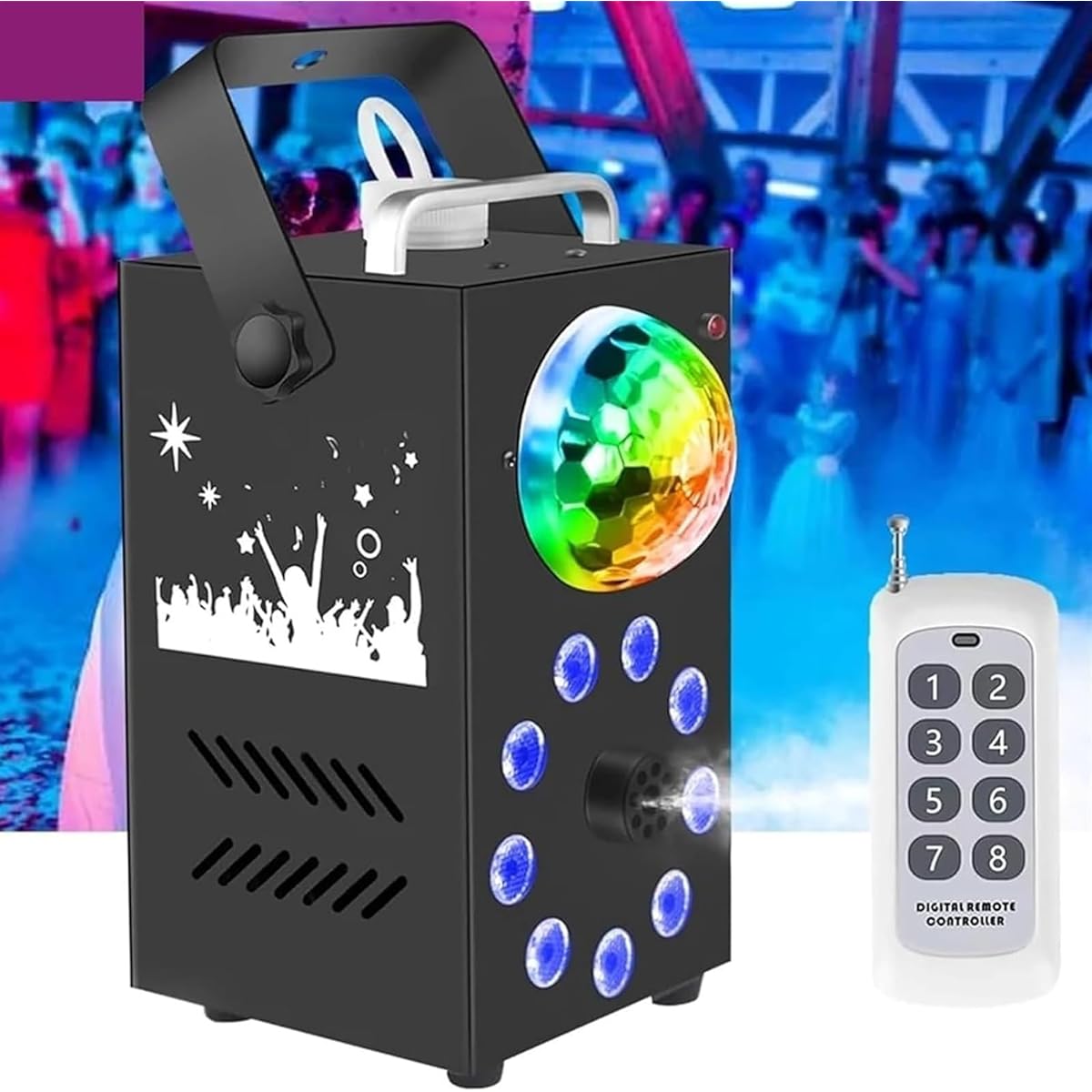 LED RGB Disco Ball Dye Light, 700W Disco Light with Various Lighting Modes and RGB Lighting Effects, Widely Used for DJ Disco Wedding Party Halloween
