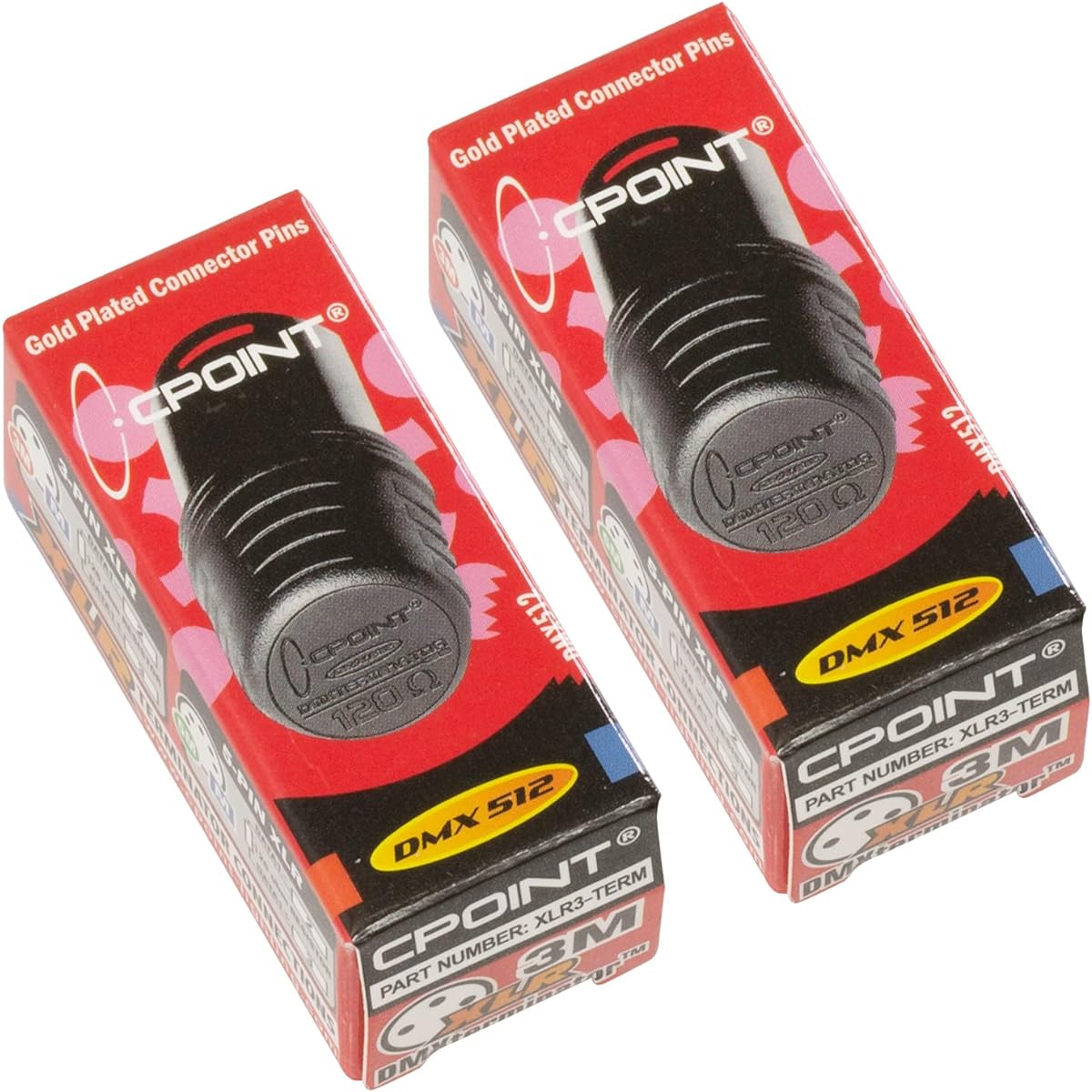 SIRS-E 2 Pack - CPoint DMXterminator XLR 3 Pin DMX Terminator 120 Ohm XLR3-TERM