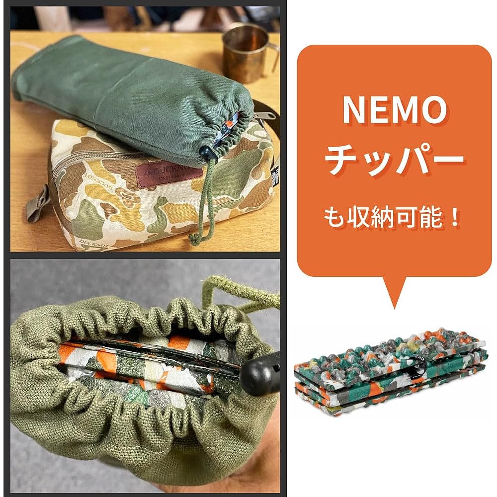 [DUCKNOT] Solo Table Case Stamp No. 8 Canvas Storage Case A4 Bifold Made in Japan (Beige)