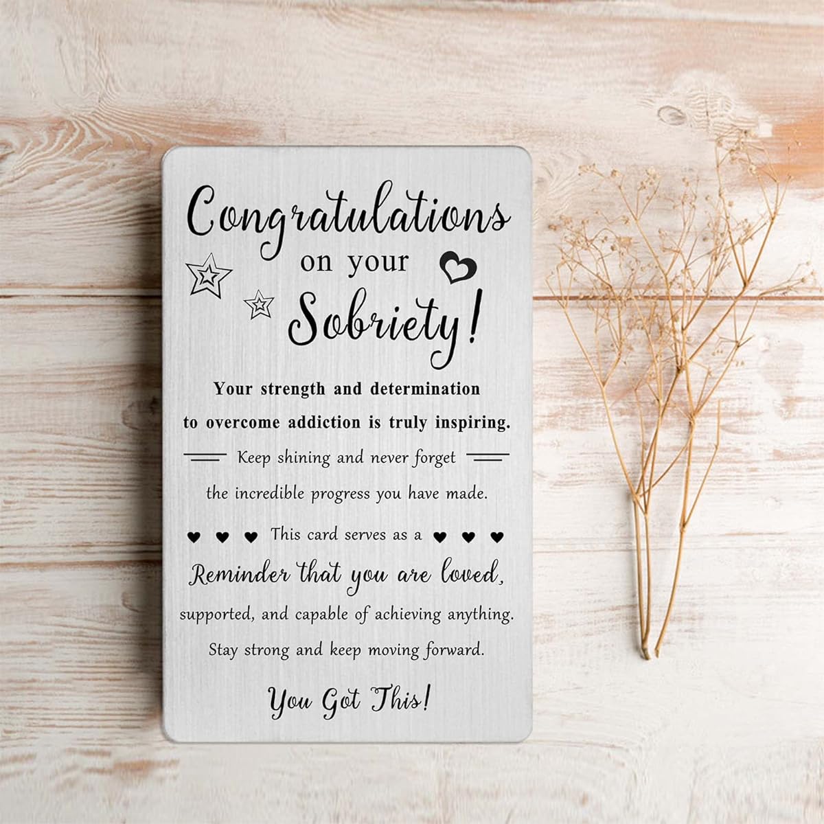 TGCNQ Sobriety Gifts - Sobriety Gifts for Women and Men - Recovery Gifts - Congratulations Sobriety Card - Reminds You of Your Strength and Progress