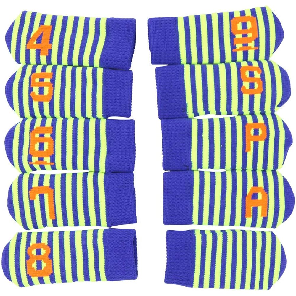 Golf head cover, knit iron cover, cute sock type, sock type, double fabric (4-9, P, A, S, plain) numbers on both sides, set of 10, 5 colors